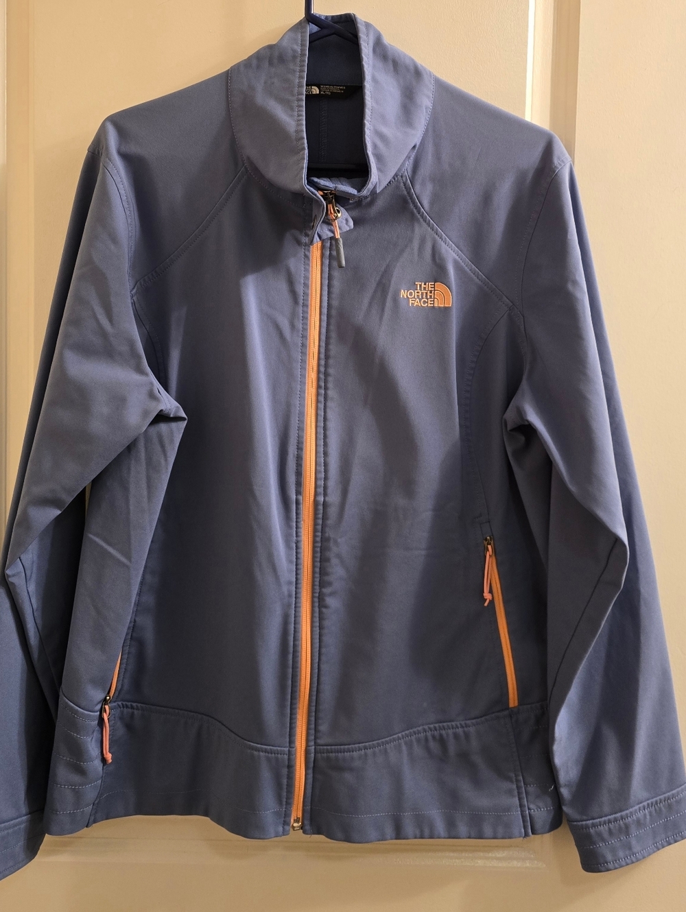 The North Face Blue Jacket with Coral Accent Zippers Size XL